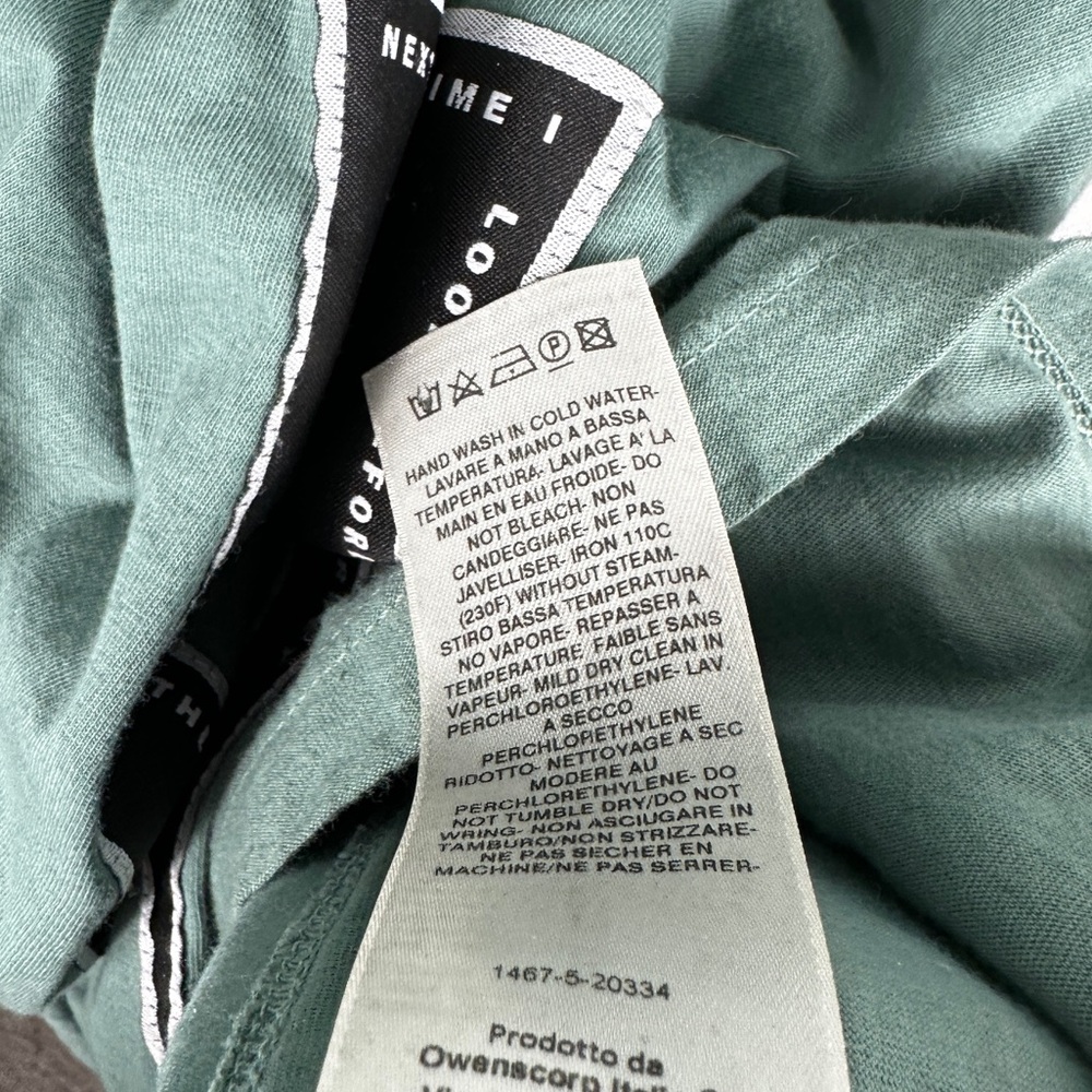 RICK OWENS DRKSHDW OVERSIZED FIT CREW-NECK T-SHIRT LOGOED DETAIL GREEN - MEDIUM - Picture 8 of 8